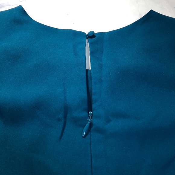 Taylor Teal Blue Black & Grey Short Sleeve Dress - Picture 5 of 7